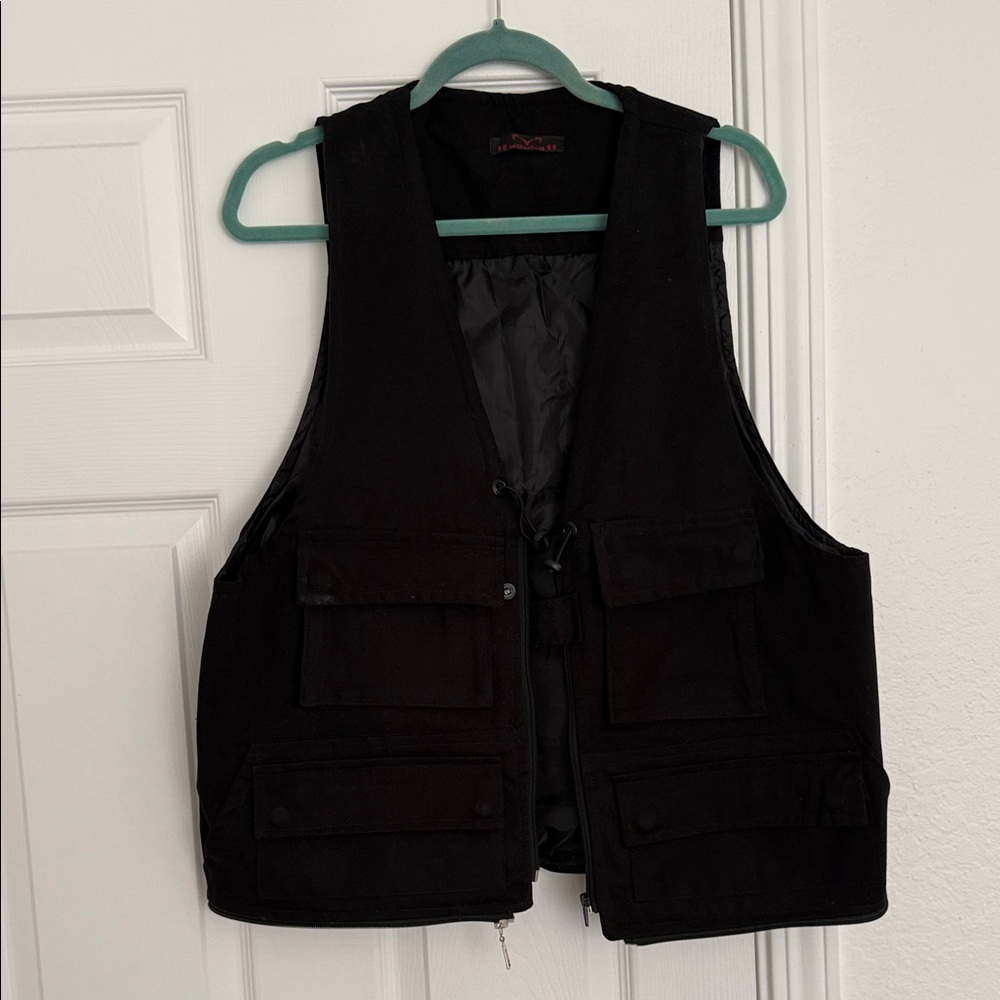 Black Multi Function Utility Vest Converts Into S… - image 1